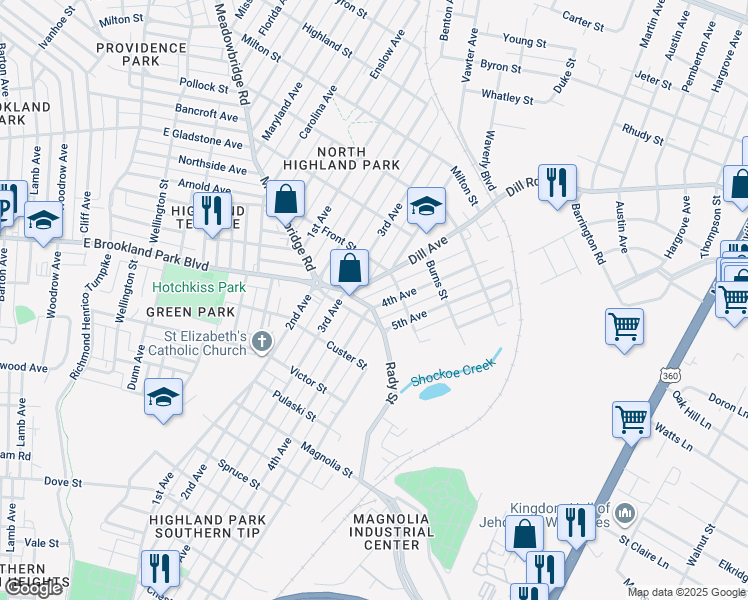 map of restaurants, bars, coffee shops, grocery stores, and more near 3017 4th Avenue in Richmond