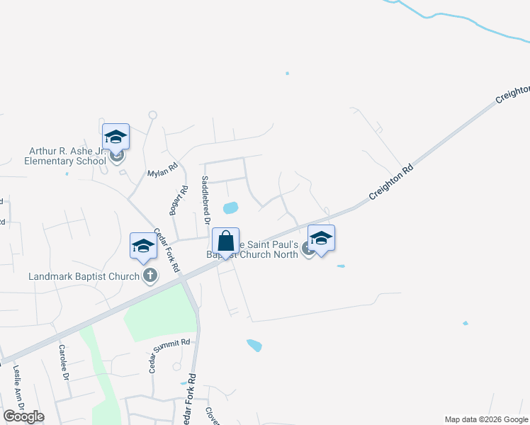 map of restaurants, bars, coffee shops, grocery stores, and more near 4205 Dapple Grey Drive in Richmond