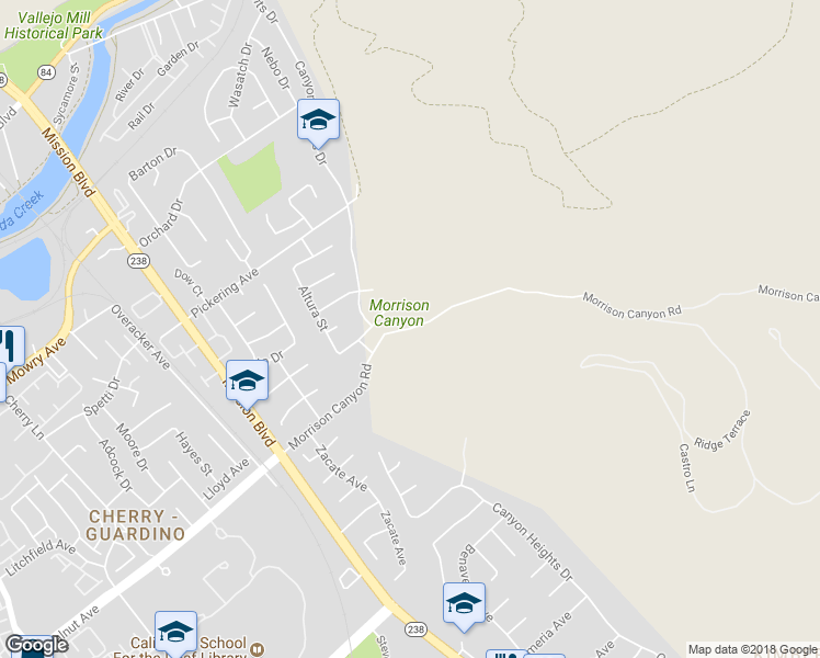 map of restaurants, bars, coffee shops, grocery stores, and more near 1165 Morrison Canyon Road in Fremont