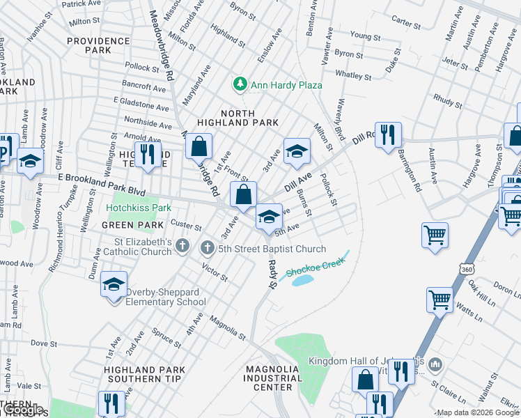 map of restaurants, bars, coffee shops, grocery stores, and more near 3017 4th Avenue in Richmond