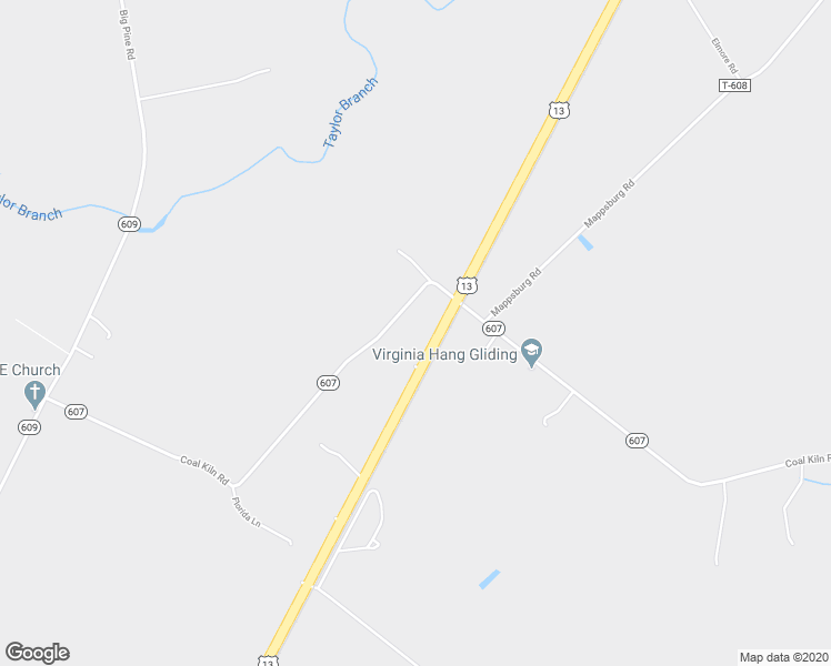 map of restaurants, bars, coffee shops, grocery stores, and more near 34424 Lankford Highway in Painter