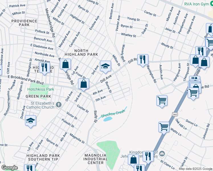 map of restaurants, bars, coffee shops, grocery stores, and more near in 