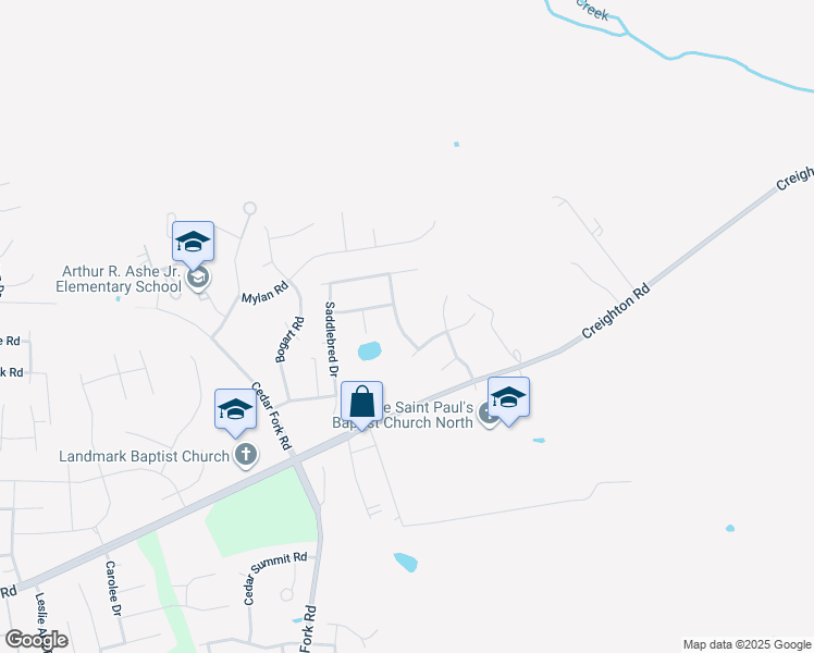 map of restaurants, bars, coffee shops, grocery stores, and more near 908 Winding Trail Lane in Richmond