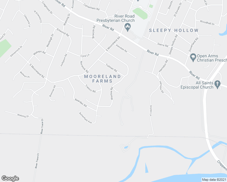 map of restaurants, bars, coffee shops, grocery stores, and more near 2 Mooreland Point in Richmond