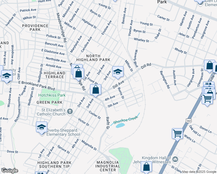 map of restaurants, bars, coffee shops, grocery stores, and more near 3102 Utah Place in Richmond