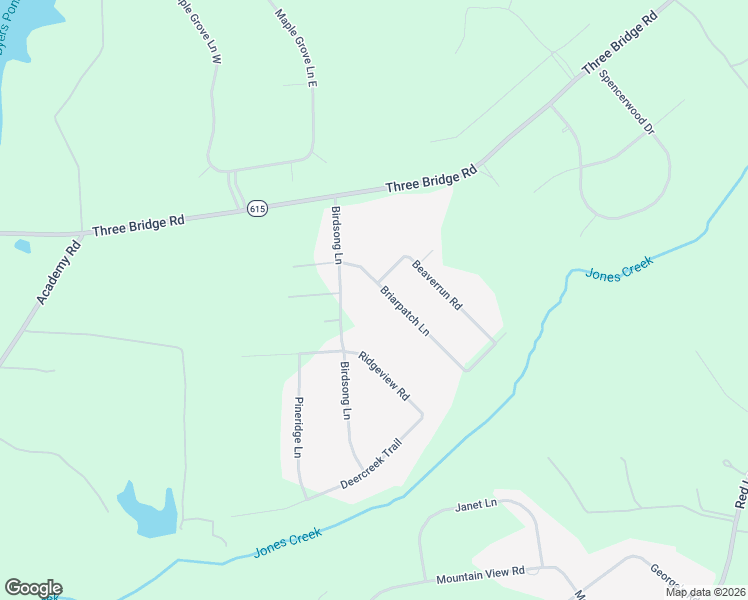 map of restaurants, bars, coffee shops, grocery stores, and more near 2740 Birdsong Lane in Powhatan