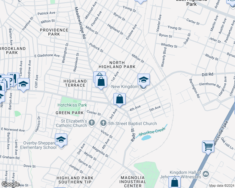 map of restaurants, bars, coffee shops, grocery stores, and more near 3017 2nd Avenue in Richmond