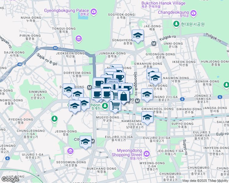 map of restaurants, bars, coffee shops, grocery stores, and more near in 