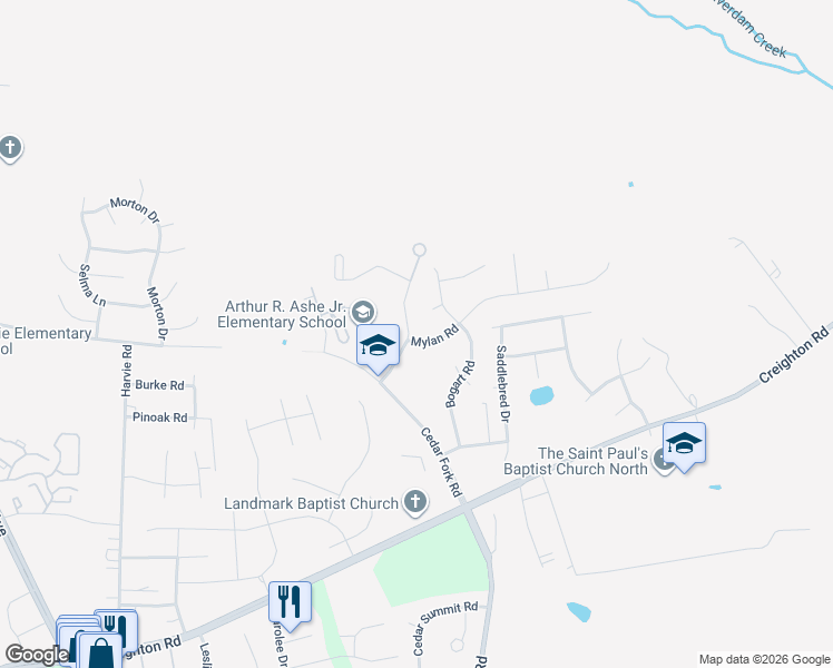 map of restaurants, bars, coffee shops, grocery stores, and more near 4100 Clarendon Road in Richmond