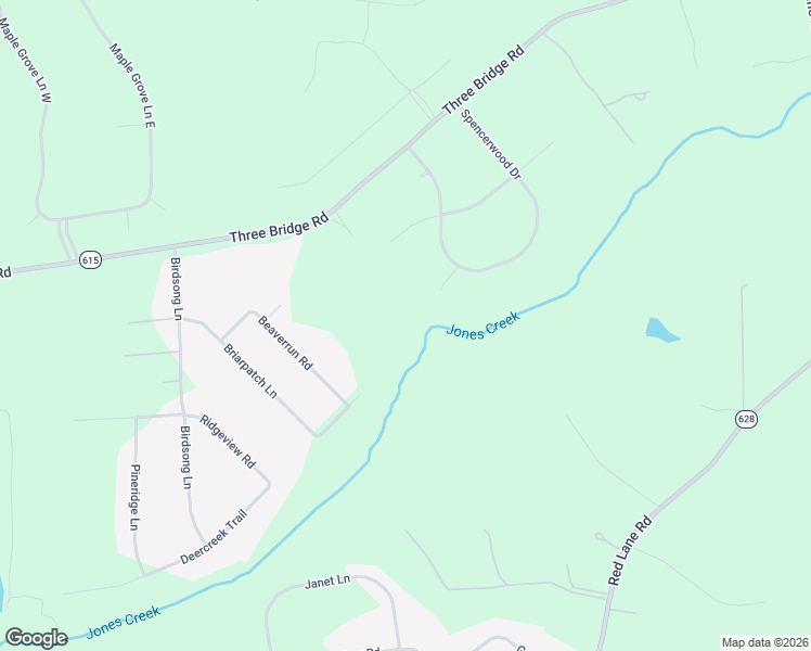 map of restaurants, bars, coffee shops, grocery stores, and more near 2941 Three Bridge Road in Powhatan
