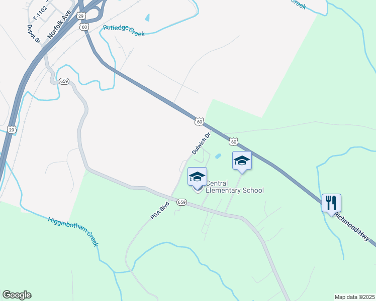 map of restaurants, bars, coffee shops, grocery stores, and more near 164 Dulwich Drive in Amherst