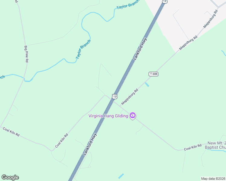 map of restaurants, bars, coffee shops, grocery stores, and more near 34424 Lankford Highway in Painter