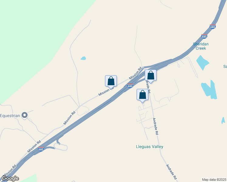 map of restaurants, bars, coffee shops, grocery stores, and more near 6467 Mission Road in Sunol