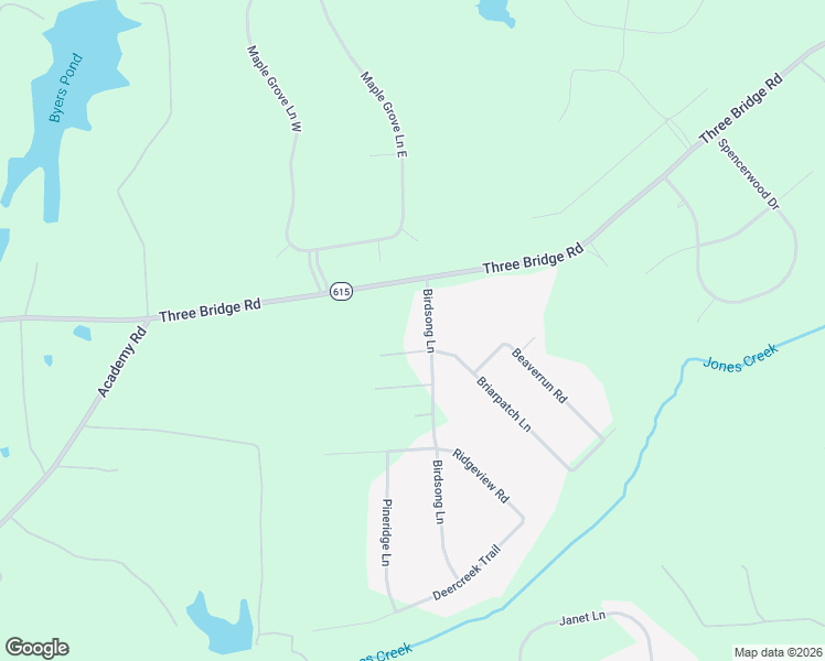 map of restaurants, bars, coffee shops, grocery stores, and more near 2755 Birdsong Lane in Powhatan
