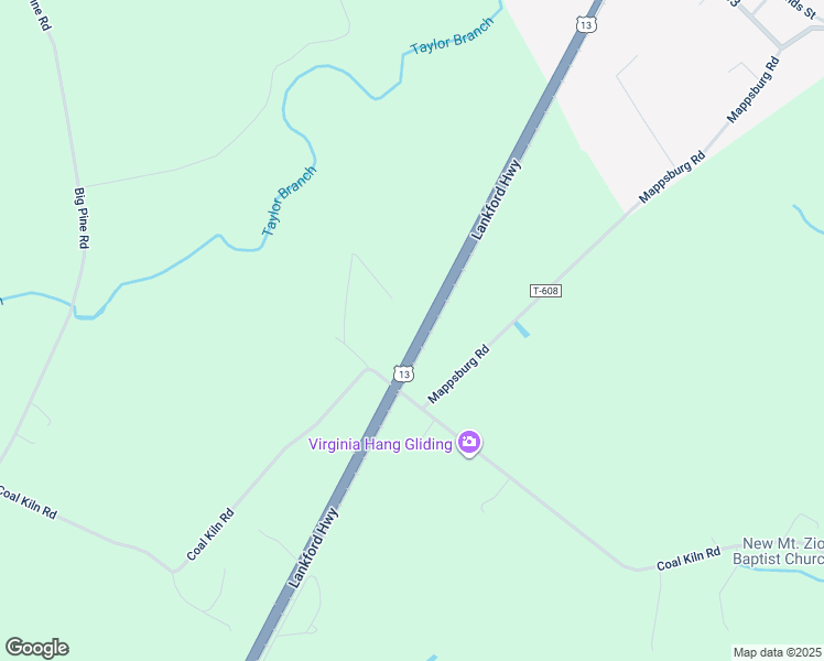 map of restaurants, bars, coffee shops, grocery stores, and more near 34296 Lankford Highway in Painter