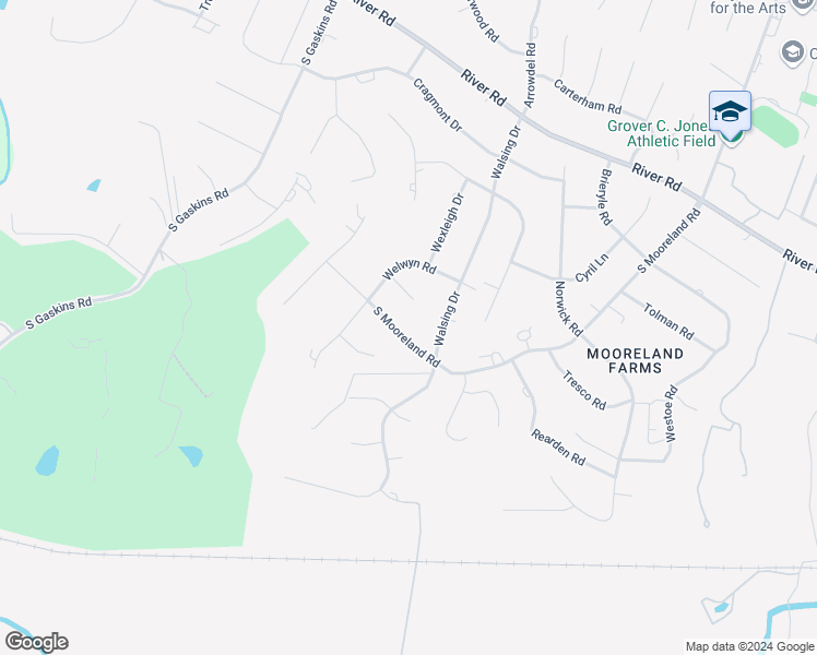 map of restaurants, bars, coffee shops, grocery stores, and more near 11 Welwyn Court in Richmond