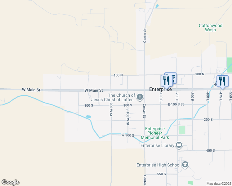 map of restaurants, bars, coffee shops, grocery stores, and more near in Enterprise