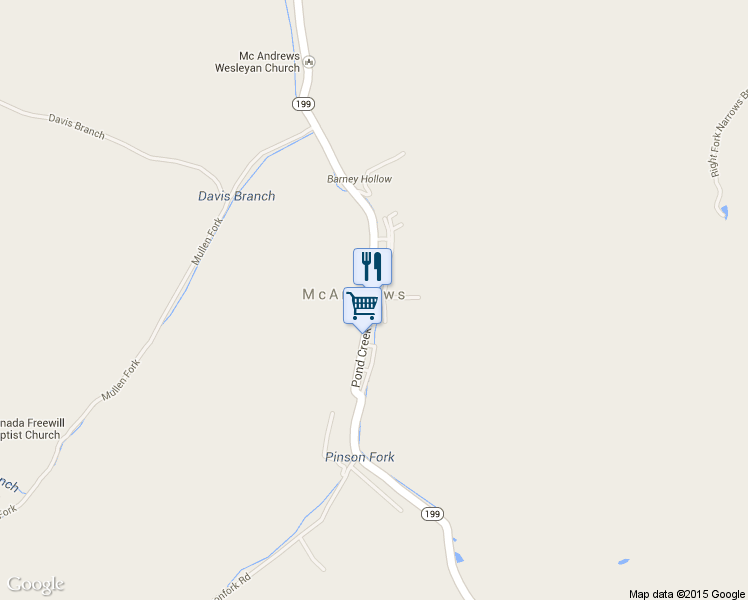 map of restaurants, bars, coffee shops, grocery stores, and more near  in McAndrews