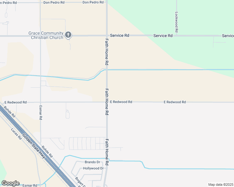 map of restaurants, bars, coffee shops, grocery stores, and more near 4131 East Redwood Road in Ceres