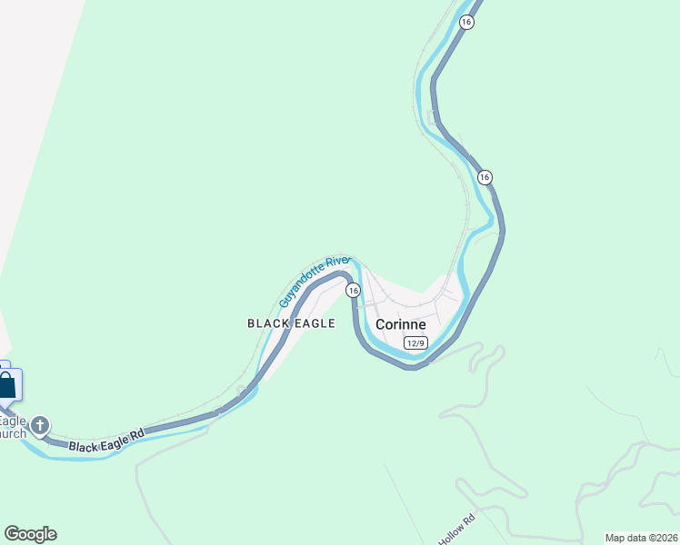 map of restaurants, bars, coffee shops, grocery stores, and more near West Virginia 16 in Corinne