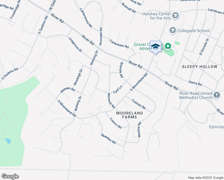 map of restaurants, bars, coffee shops, grocery stores, and more near 9006 Norwick Road in Henrico