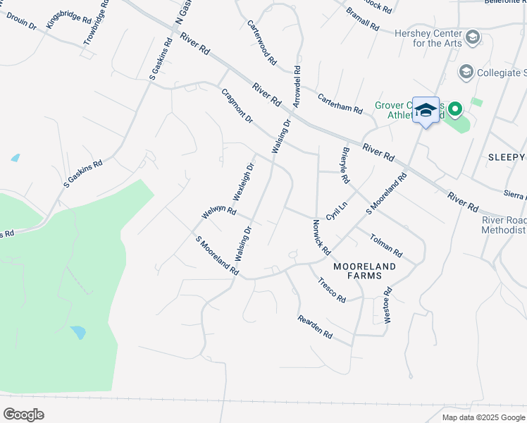 map of restaurants, bars, coffee shops, grocery stores, and more near 211 Walsing Drive in Henrico
