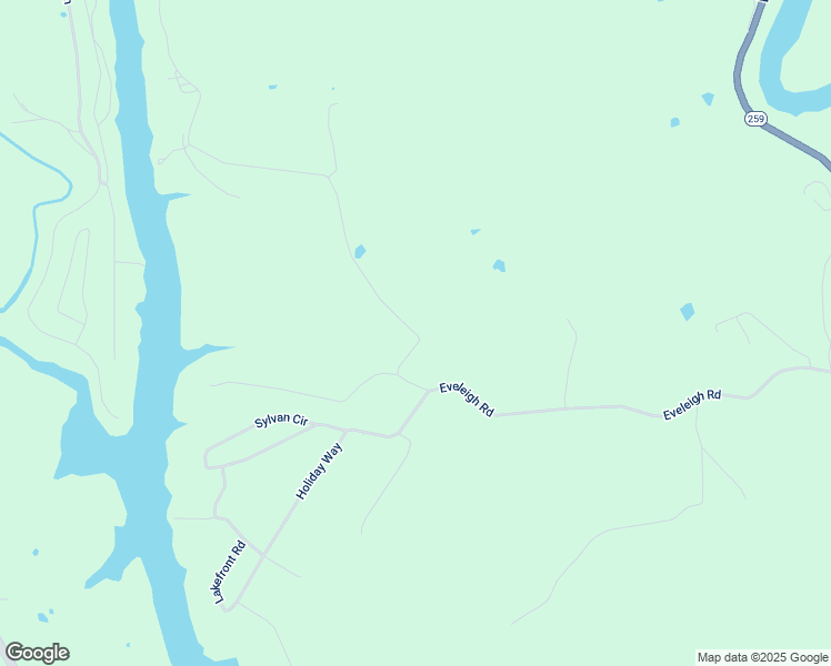 map of restaurants, bars, coffee shops, grocery stores, and more near Eveleigh Road in Grayson County