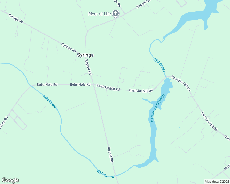 map of restaurants, bars, coffee shops, grocery stores, and more near 182 Barricks Mill Road in Topping
