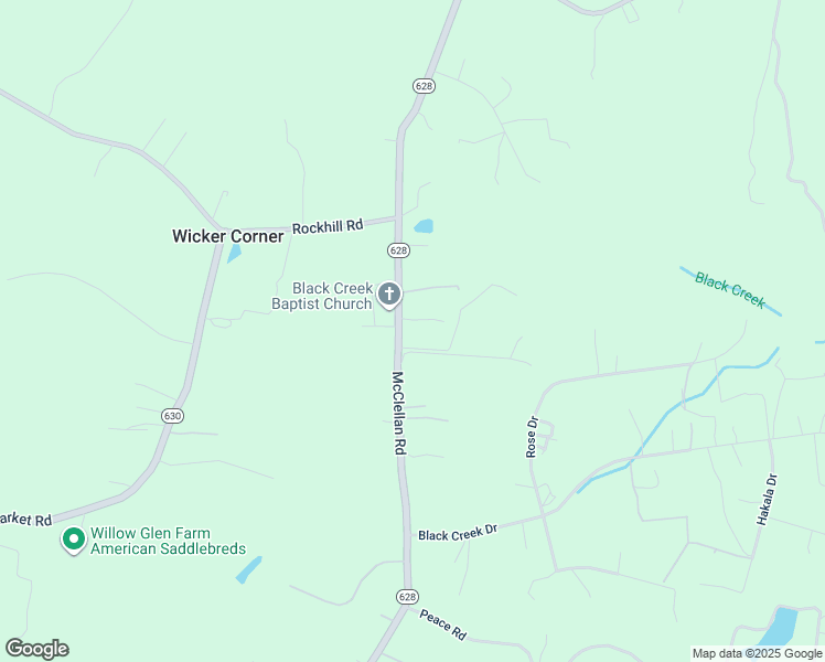 map of restaurants, bars, coffee shops, grocery stores, and more near 6280 State Route 628 in Mechanicsville