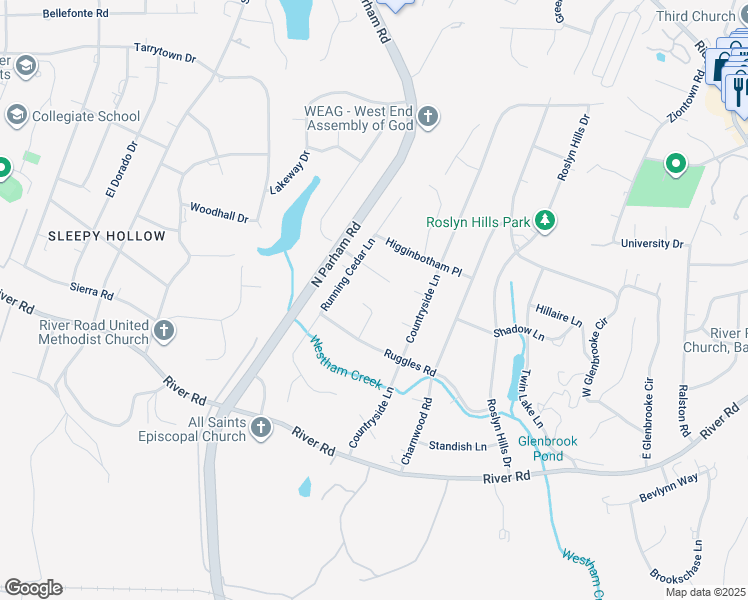map of restaurants, bars, coffee shops, grocery stores, and more near 207 Ruggles Place in Henrico