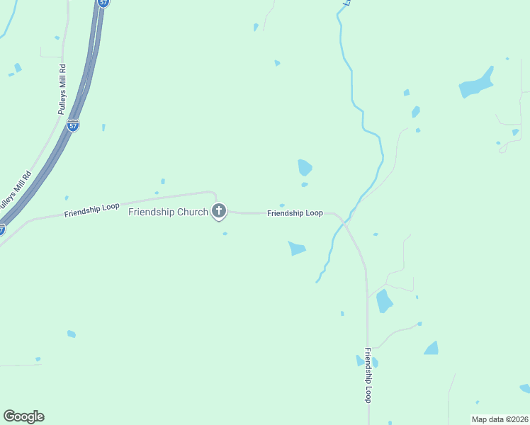 map of restaurants, bars, coffee shops, grocery stores, and more near 1435 Friendship Loop in Goreville