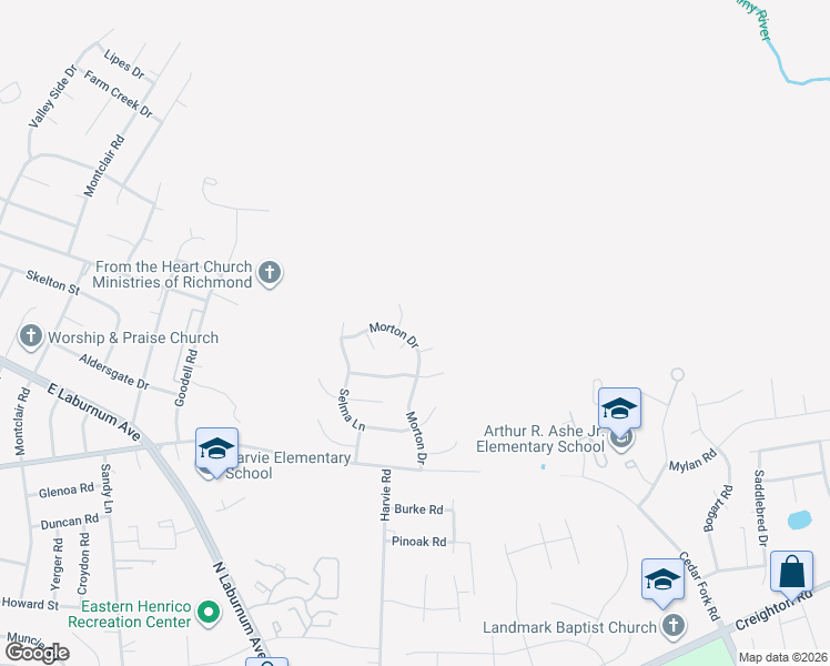 map of restaurants, bars, coffee shops, grocery stores, and more near 1400 Aiko Court in Richmond