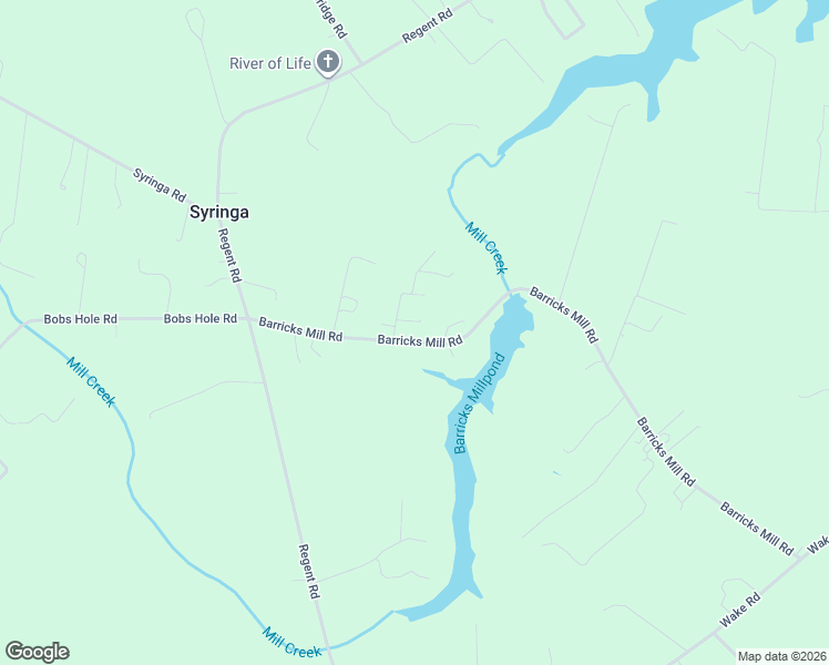 map of restaurants, bars, coffee shops, grocery stores, and more near 320-498 Barricks Mill Road in Topping