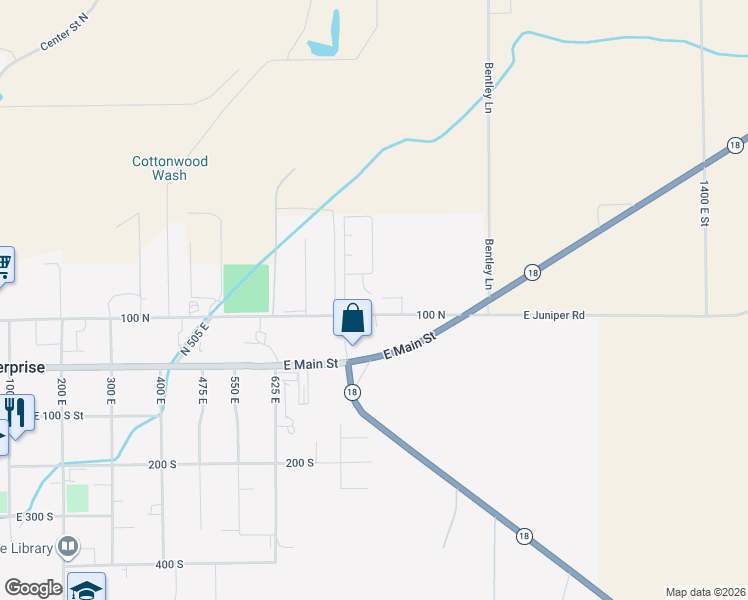 map of restaurants, bars, coffee shops, grocery stores, and more near in Enterprise