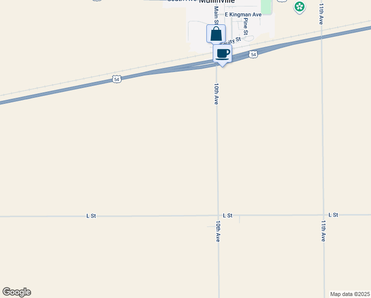 map of restaurants, bars, coffee shops, grocery stores, and more near in Mullinville