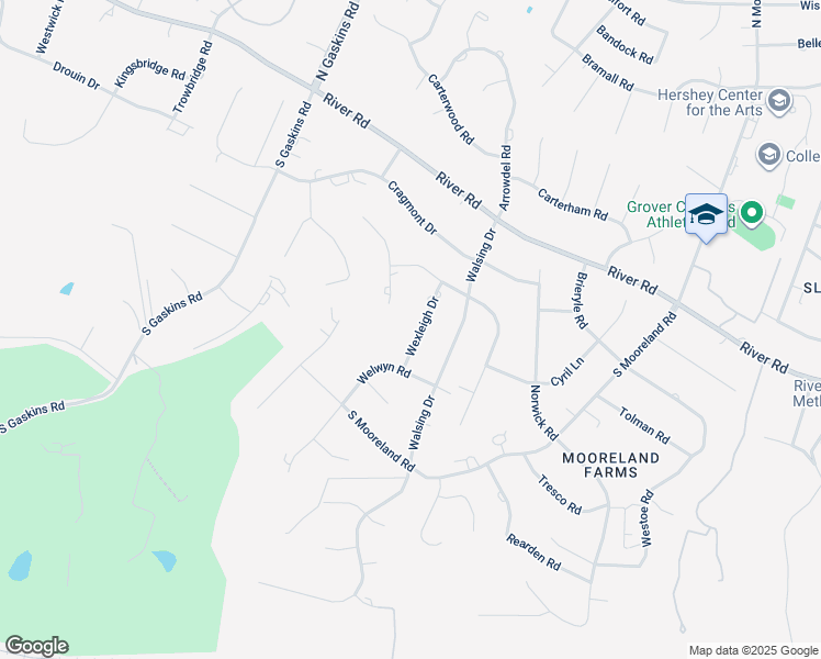 map of restaurants, bars, coffee shops, grocery stores, and more near 208 Wexleigh Drive in Richmond