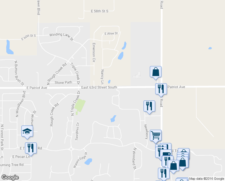 map of restaurants, bars, coffee shops, grocery stores, and more near 1507 East Patriot Avenue in Derby