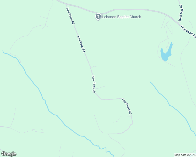 map of restaurants, bars, coffee shops, grocery stores, and more near 11275 New Town Road in New Kent