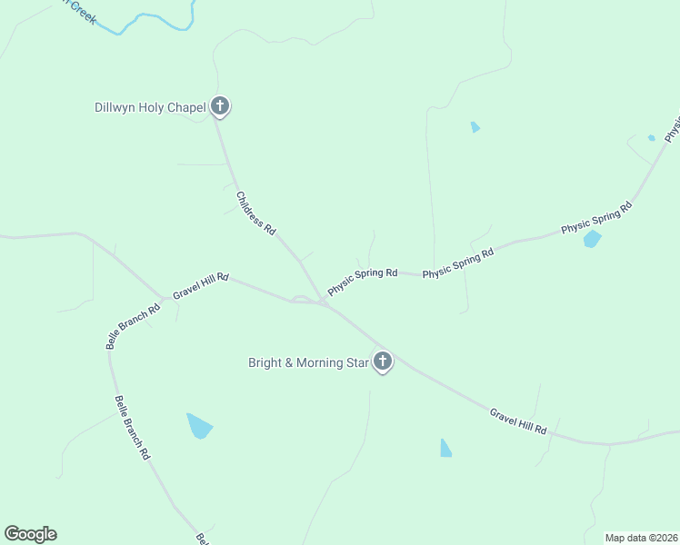 map of restaurants, bars, coffee shops, grocery stores, and more near Physic Spring Road in Dillwyn