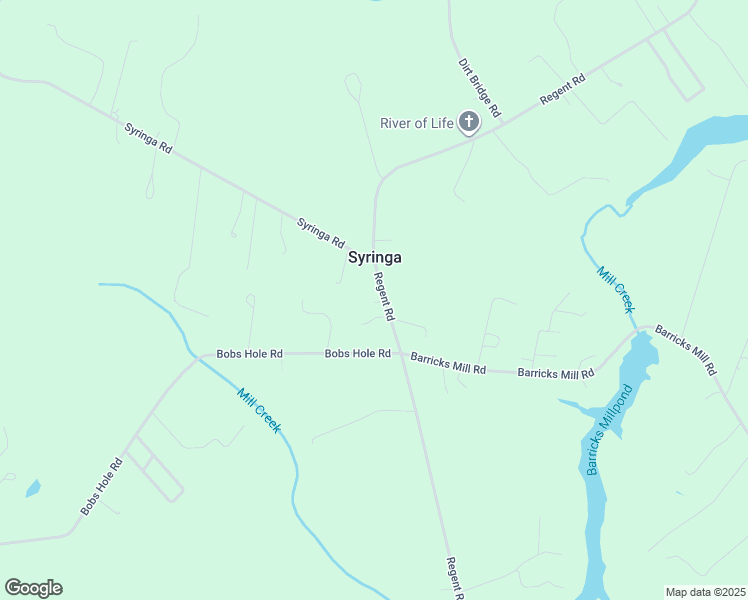 map of restaurants, bars, coffee shops, grocery stores, and more near 1661 Regent Road in Topping