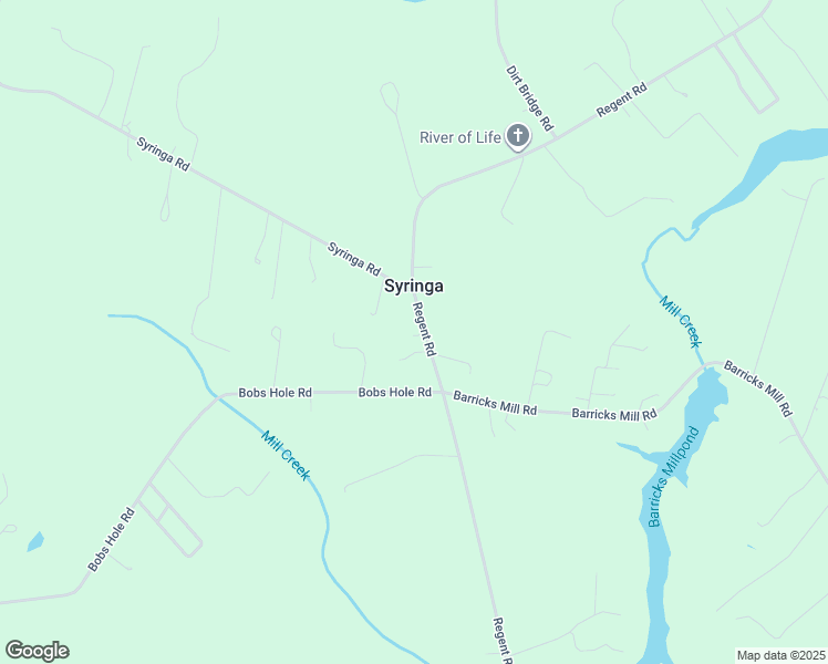 map of restaurants, bars, coffee shops, grocery stores, and more near 1661-1719 Regent Road in Topping