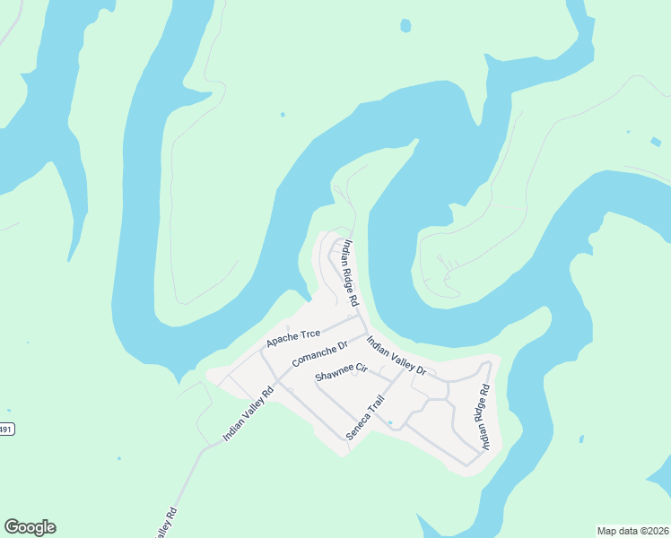 map of restaurants, bars, coffee shops, grocery stores, and more near Mohawk Circle in Grayson County