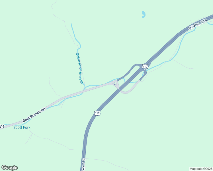 map of restaurants, bars, coffee shops, grocery stores, and more near 11310-11378 Bent Branch Road in Pikeville