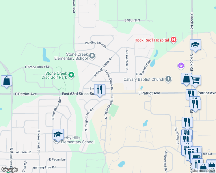 map of restaurants, bars, coffee shops, grocery stores, and more near 924 Stone Path in Derby