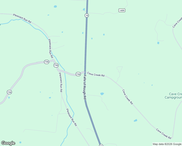 map of restaurants, bars, coffee shops, grocery stores, and more near 60 Cave Creek Road in Falls of Rough