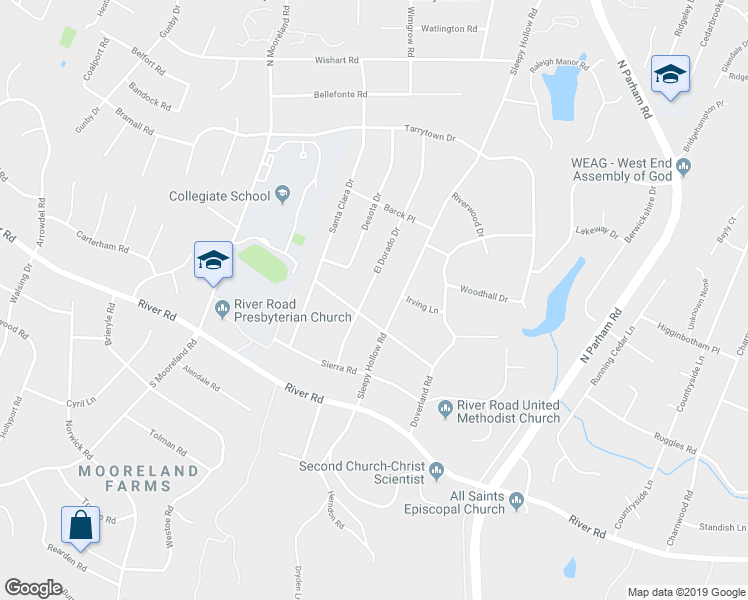 map of restaurants, bars, coffee shops, grocery stores, and more near 203 El Dorado Drive in Richmond