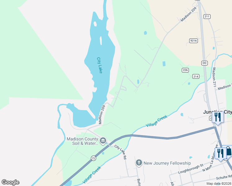 map of restaurants, bars, coffee shops, grocery stores, and more near 1873 Madison 209 in Fredericktown