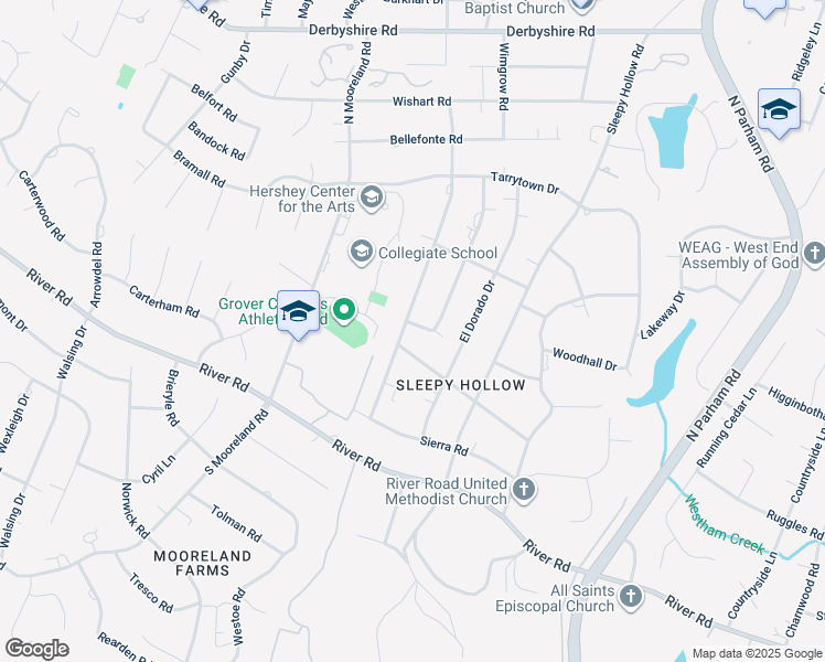map of restaurants, bars, coffee shops, grocery stores, and more near 203 Santa Clara Drive in Richmond