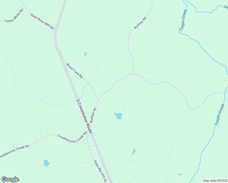 map of restaurants, bars, coffee shops, grocery stores, and more near Buffalo Road in Dillwyn
