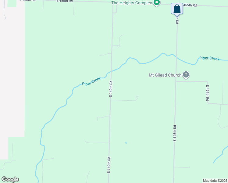 map of restaurants, bars, coffee shops, grocery stores, and more near 4618 South 140th Road in Bolivar